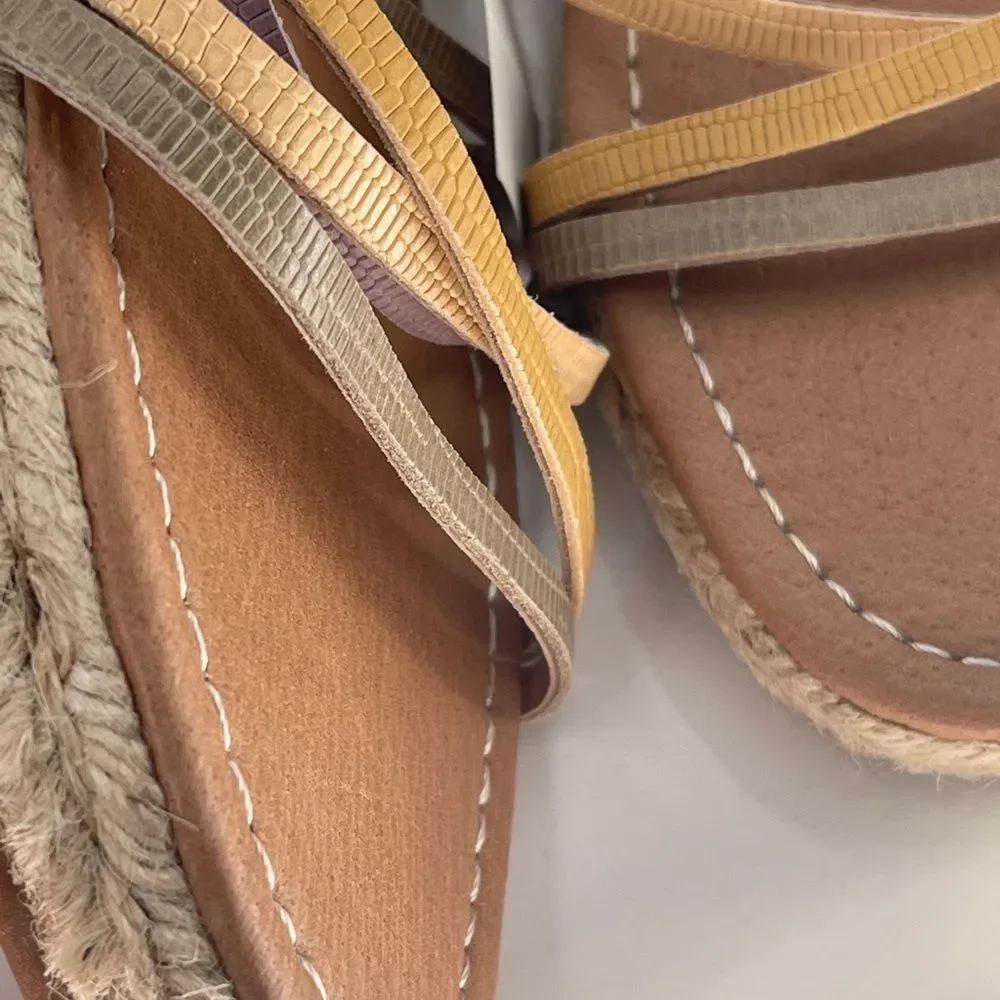 Madewell Sandal The Kathryn Espadrille‎ Slide in Leather Lilac Women Size 11 New